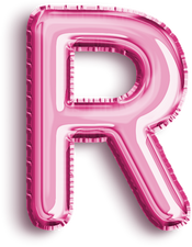 Pink Balloon Letter R