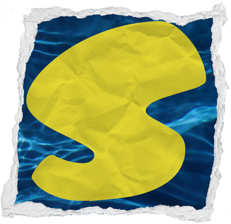 Vibrant Scanned Cutout Letter S