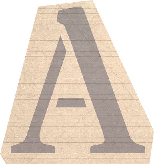 retro magazine letter a cutout
