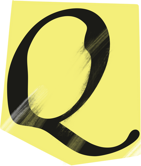 Cutout letter Q
