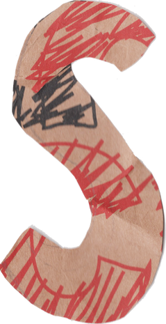 Scrap Material Cutout Letter S